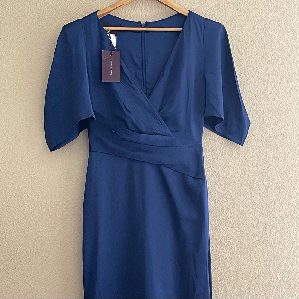 TALBOT‎ RUNHOF Tulip-Sleeve Satin Gown - Picture 6 of 16